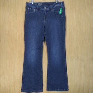 GAP Jeans 70s Flare Low Rise Dark Wash Blue Denim Retro‎ Casual Women's 14 New